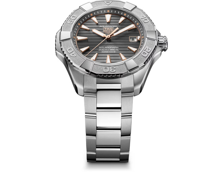 Aquaracer Professional 200 Solargraph Solar Quartz gray Dial / Titanium Bracelet