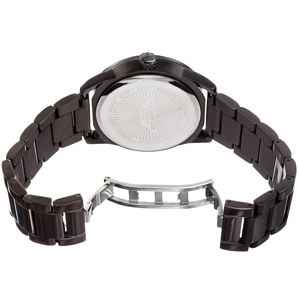 Casual-AK956BU Black/Stainless Steel | Blue Dial