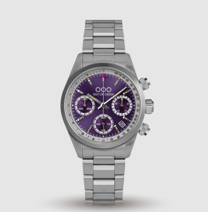 Purple Sporty Cronografo Purple/Silver Stainless Steel Purple Dial