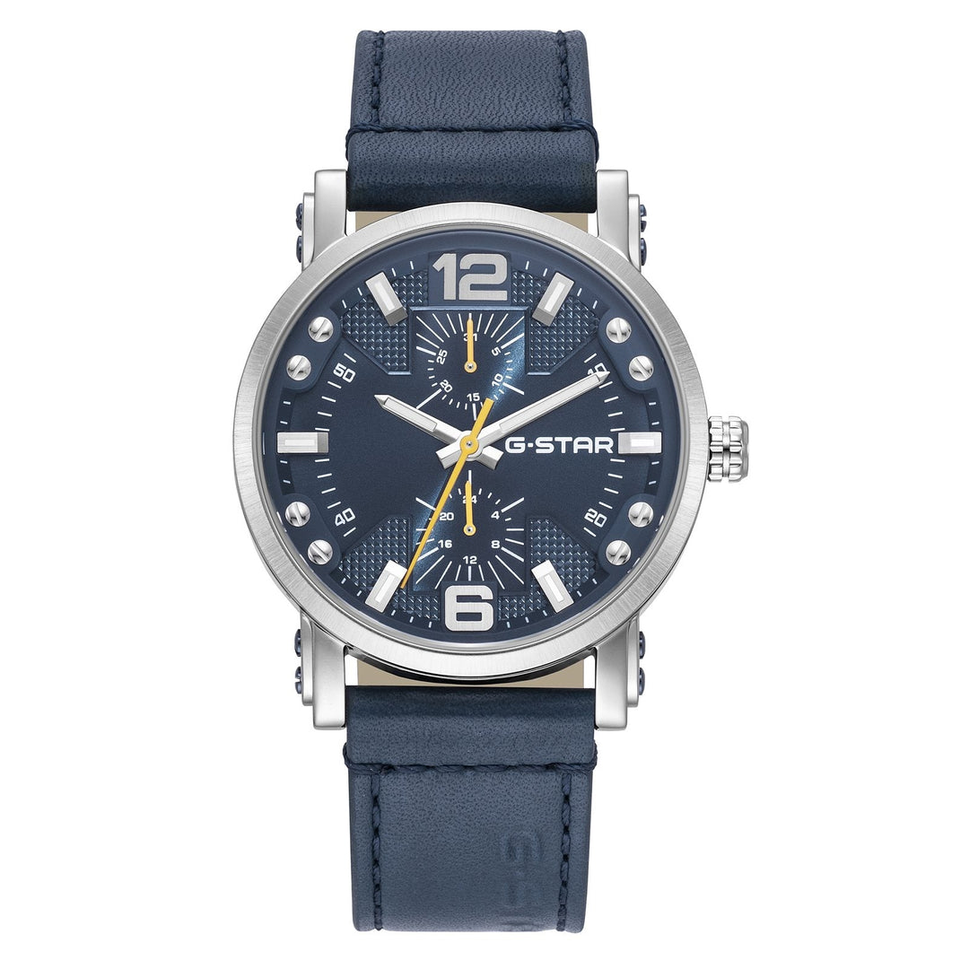 Rovic Blue Dial / Blue Leather Strap Blue Dial