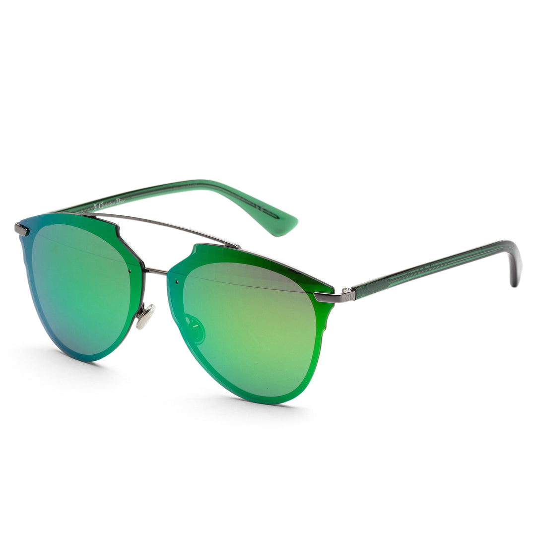 Reflected Green Ruthenium Frame, Green Mirrored Lens |  Dial