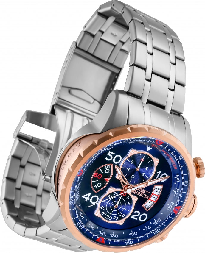Aviator Chronograph Blue Dial / Silver Stainless Steel Bracelet Blue Dial