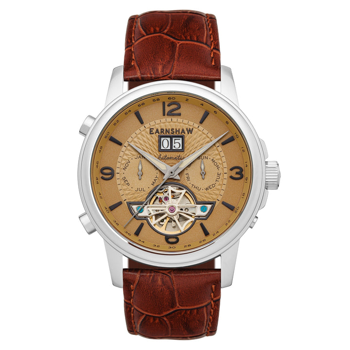 City Of London Marylebone Grand Date Calendar Open Heart Automatic Brown / Genui