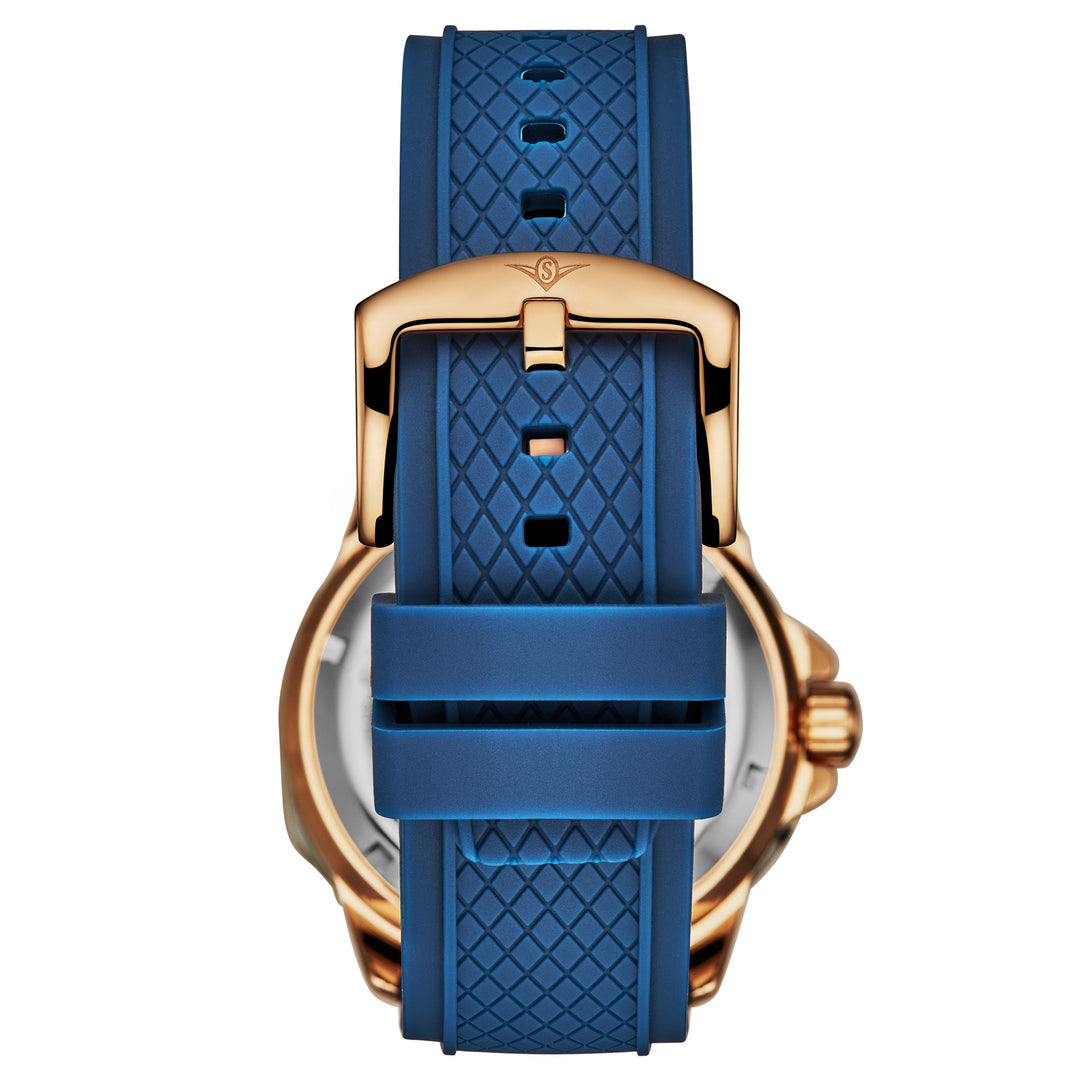 Edwardian Automatic 44mm Skeleton Blue/Rose | Blue Dial