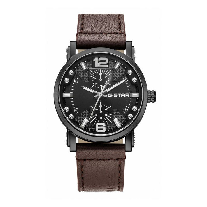 Rovic Black Dial / Brown Leather Strap Black Dial