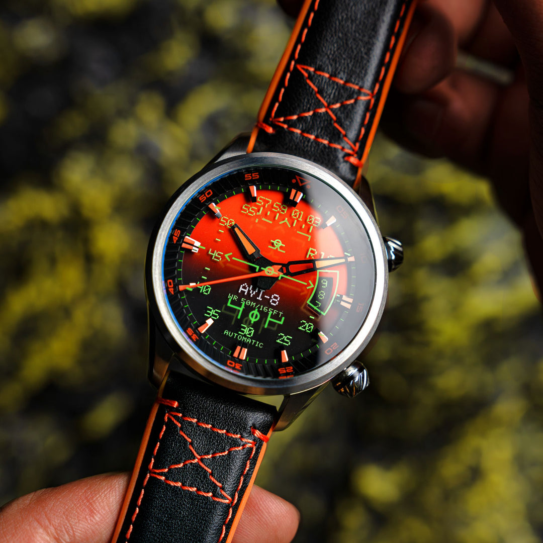 Hud Automatic Orange / Leather | Orange Dial