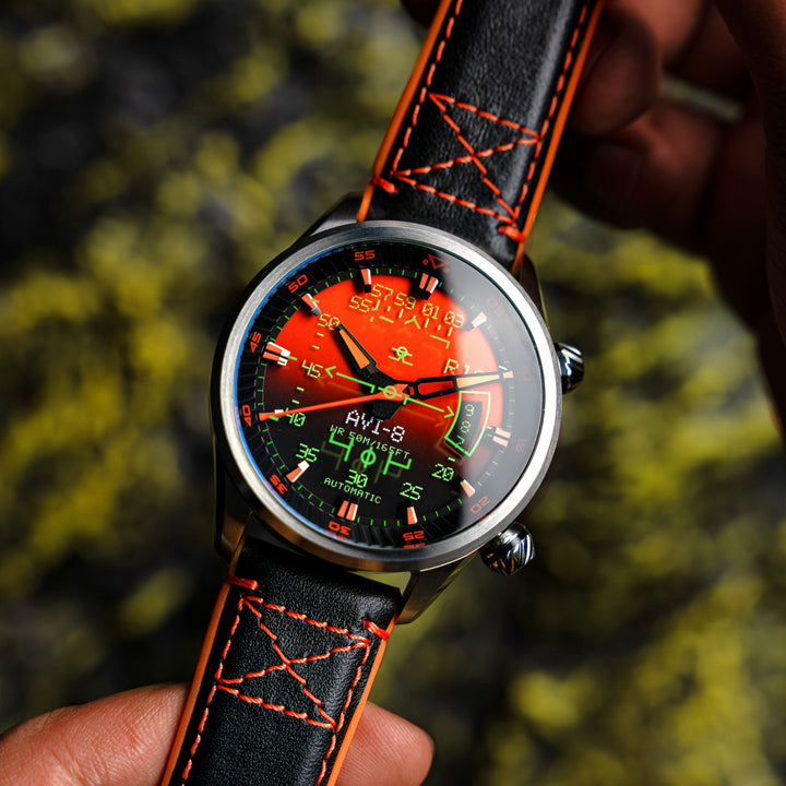 Hud Automatic Orange / Leather | Orange Dial