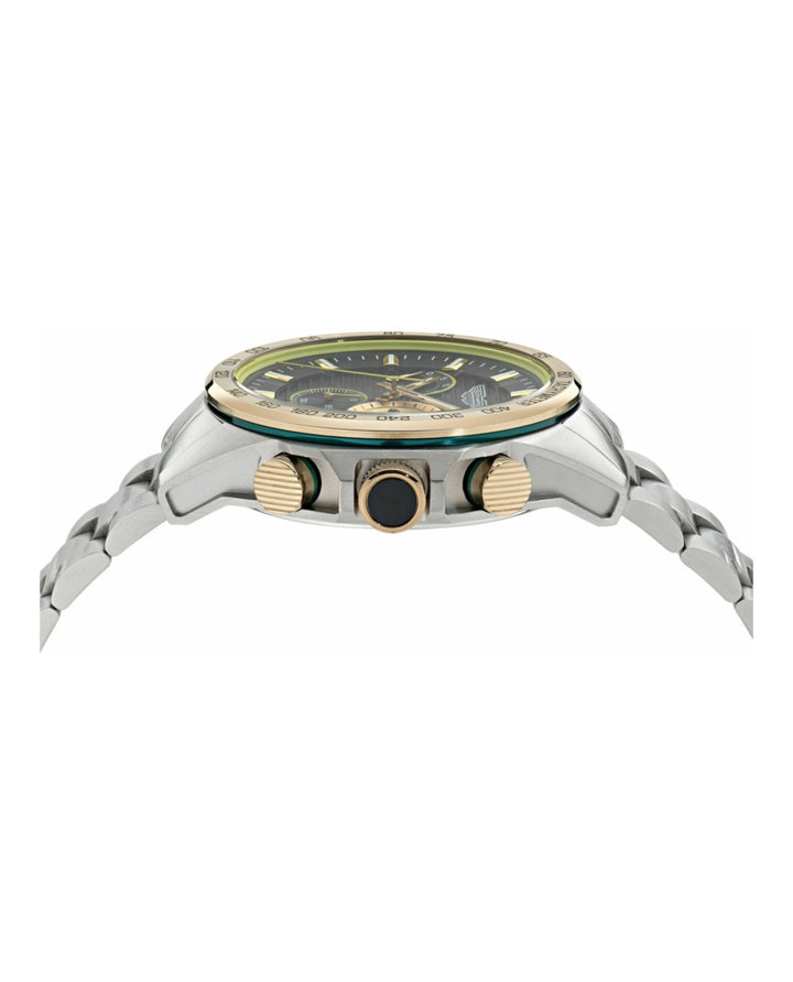 HLC Two Tone Chrono/Blue Dial/Stainless Steel Bracelet Blue Dial