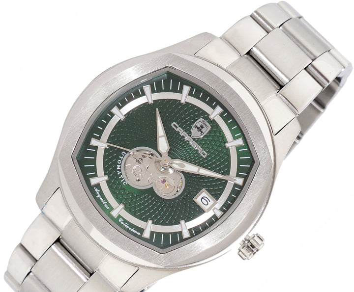 AEQUILUX SILVER TONE/WHITE | Green Dial