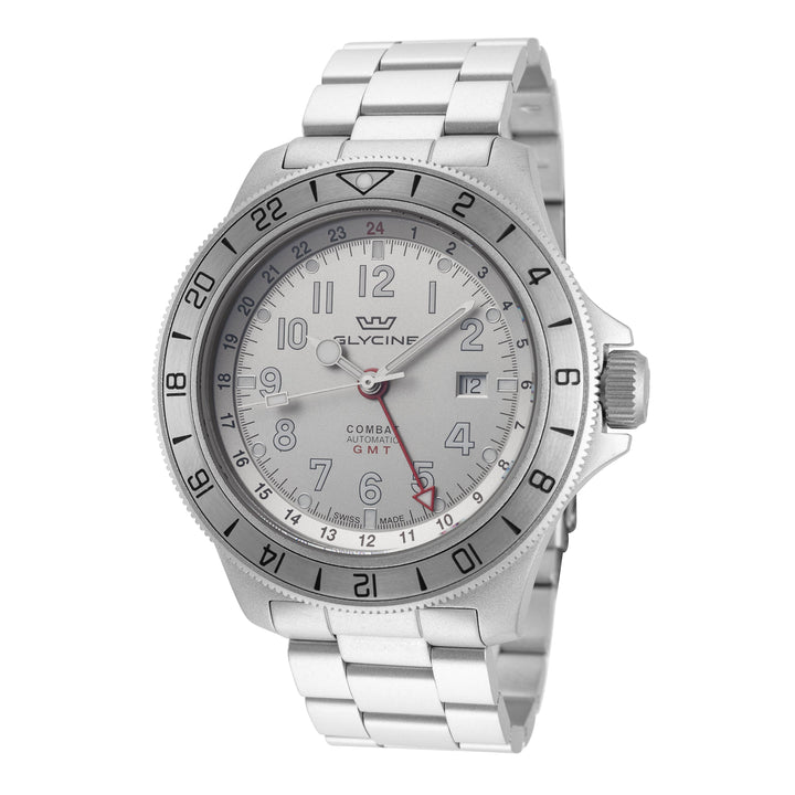 Combat Sub 46 GMT 46 mm / Silver / Silver Silver Dial