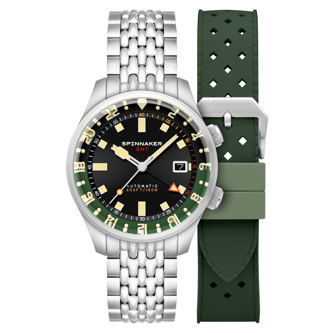 Bradner GMT Automatic Black / Stainless Steel Black Dial