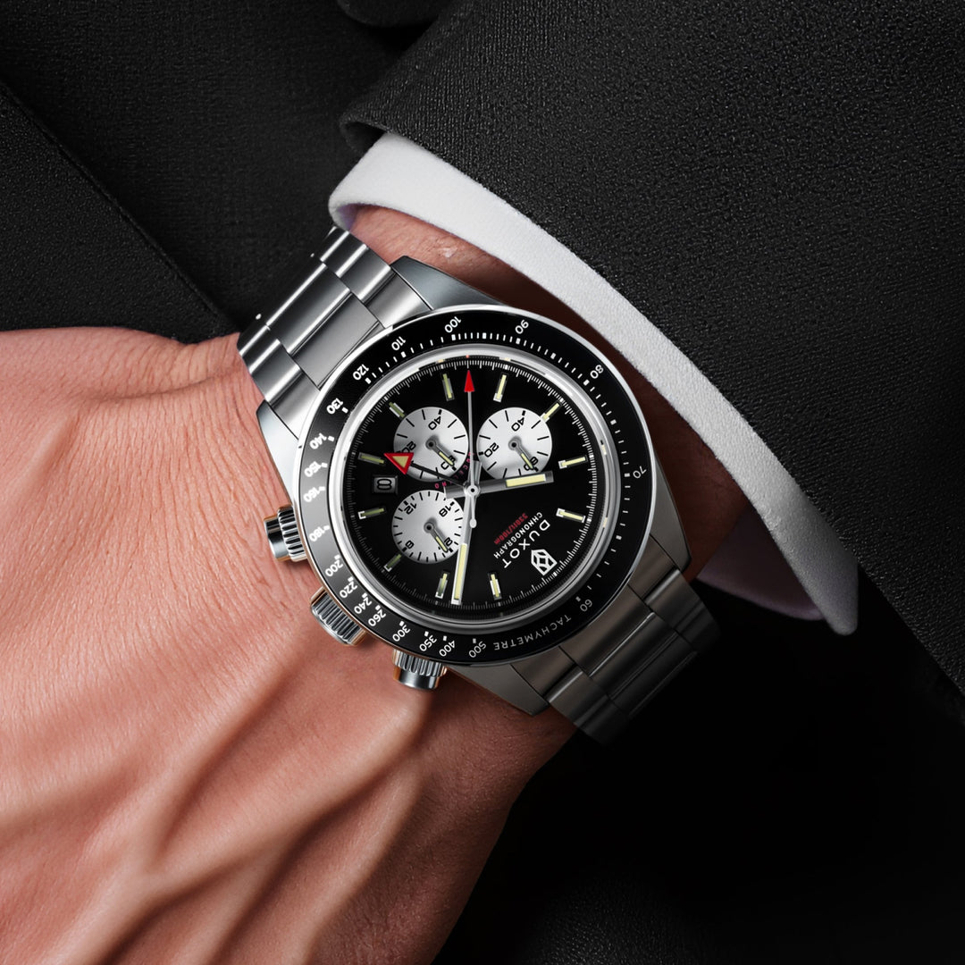 Vitesse Dual Time Chronograph Black / Stainless Steel | Black Dial
