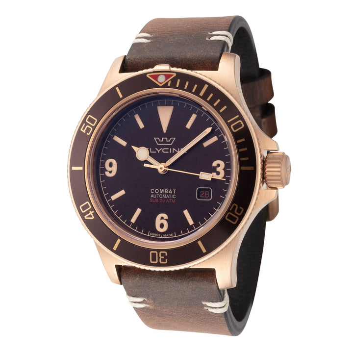 Combat Sub Bronze Vintage 42 mm / Brown / Brown Brown Dial