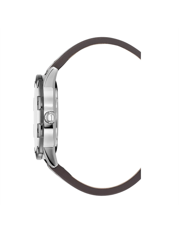 Constructed Gray Dial / Brown Leather Strap Gray Dial