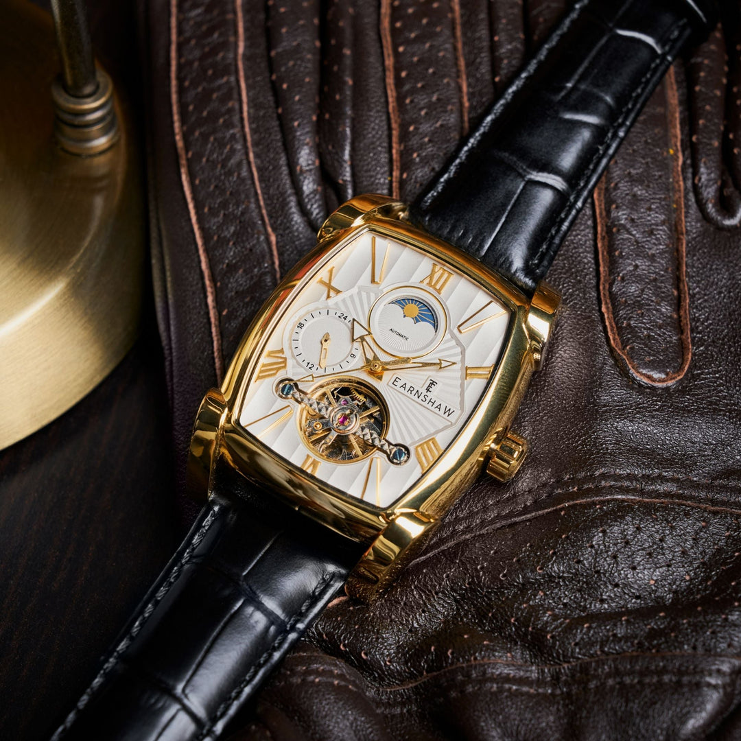 Heritage Kensington Multifunction Automatic White / Black Leather | White Dial