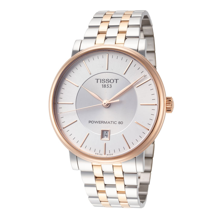 Carson 40mm / Silver / Silver and Rose Gold Silver Dial