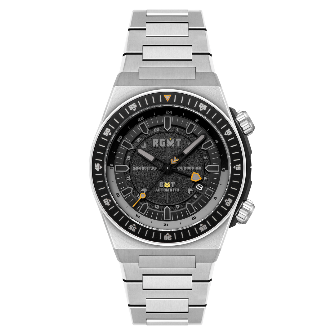Marksman GMT Automatic Black  / Stainless Steel | Black Dial