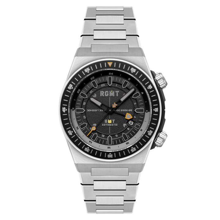 Marksman GMT Automatic Black  / Stainless Steel | Black Dial