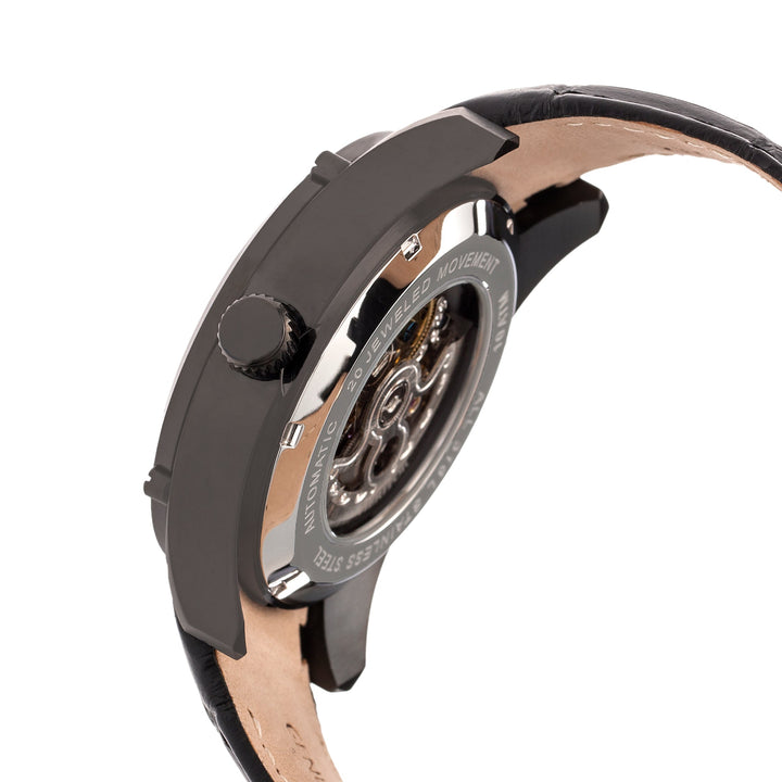 Daniels Genuine Leather Black | Black Dial