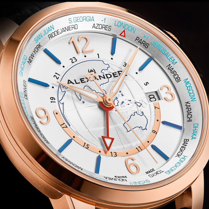A171B-02 Rose Gold/Stainless Steel | Black / White Fill Dial