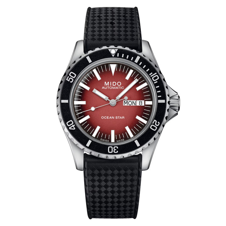 Ocean Star Tribute Gradient Black | Red Gradient Dial