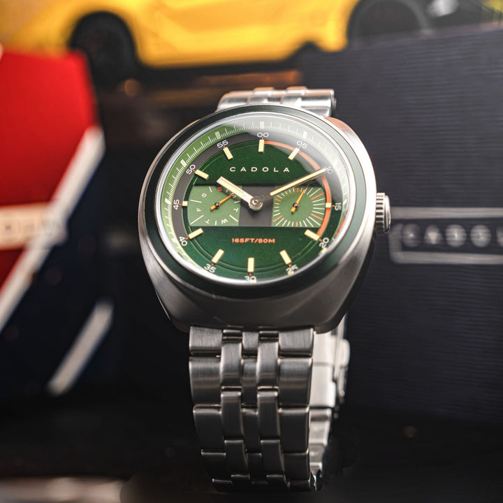 Giulia Calendar Green /Stainless Steel | Green Dial