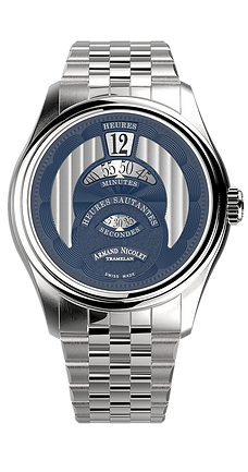MO2-HS2 Jumping Hour Blue Dial / Stainless Steel Bracelet Blue Dial