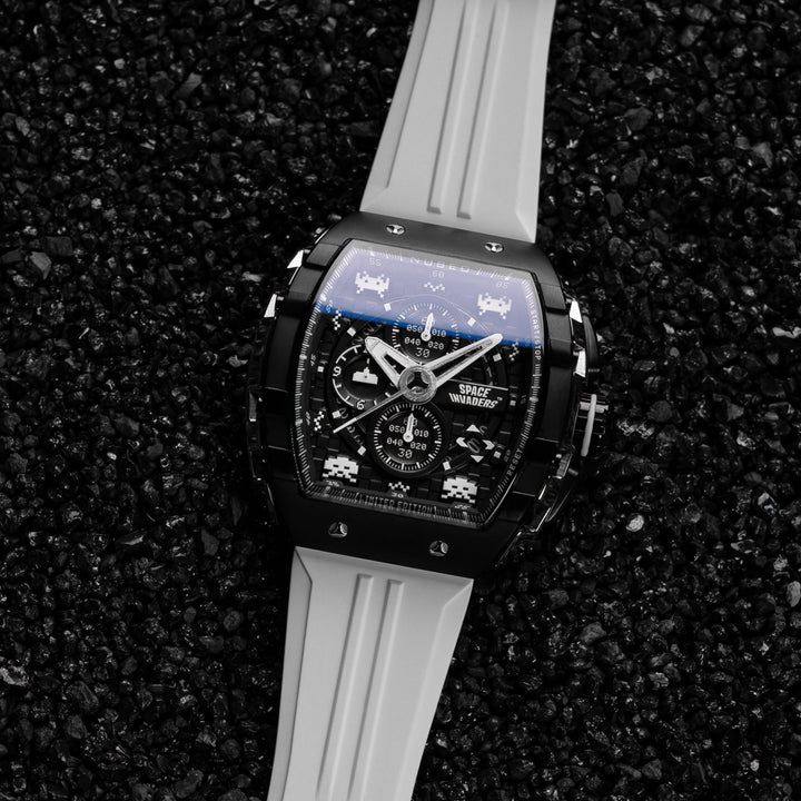 Magellan Chronograph Space Invaders Limited Edition Black / Rubber | Black Dial