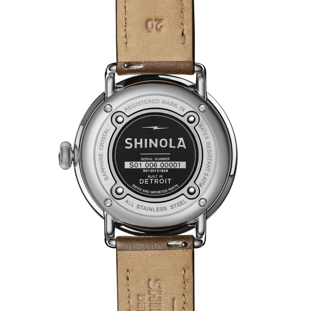 Canfield Watch Alabaster Dial / Brown Leather Strap Alabaster Dial