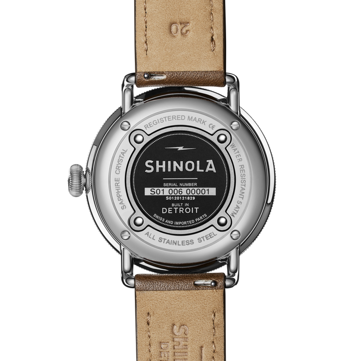Canfield Watch Alabaster Dial / Brown Leather Strap Alabaster Dial
