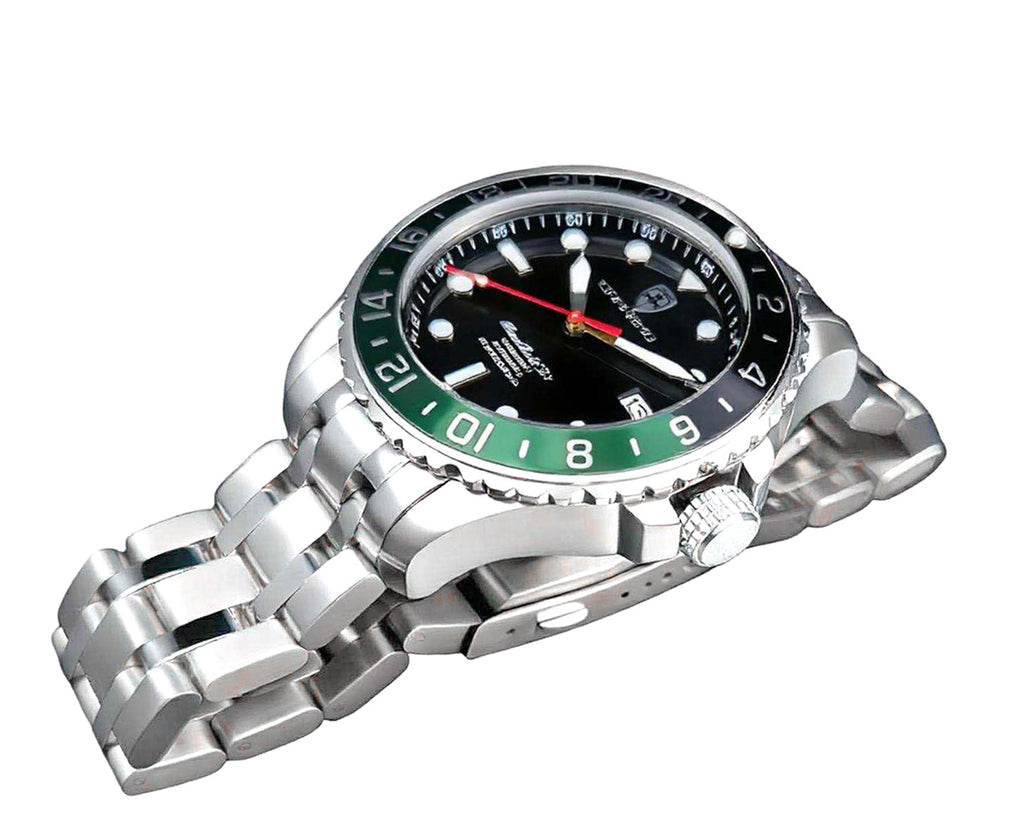 TIME BOLD- X10 BLACK/GREEN | Black Dial