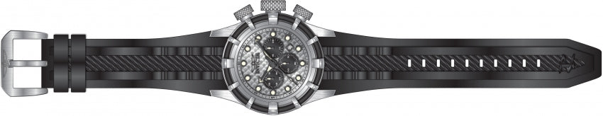 Bolt Men Silver-Tone Dial / Black Silicone Strap Silver-tone Dial