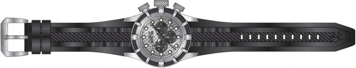 Bolt Men Silver-Tone Dial / Black Silicone Strap Silver-tone Dial
