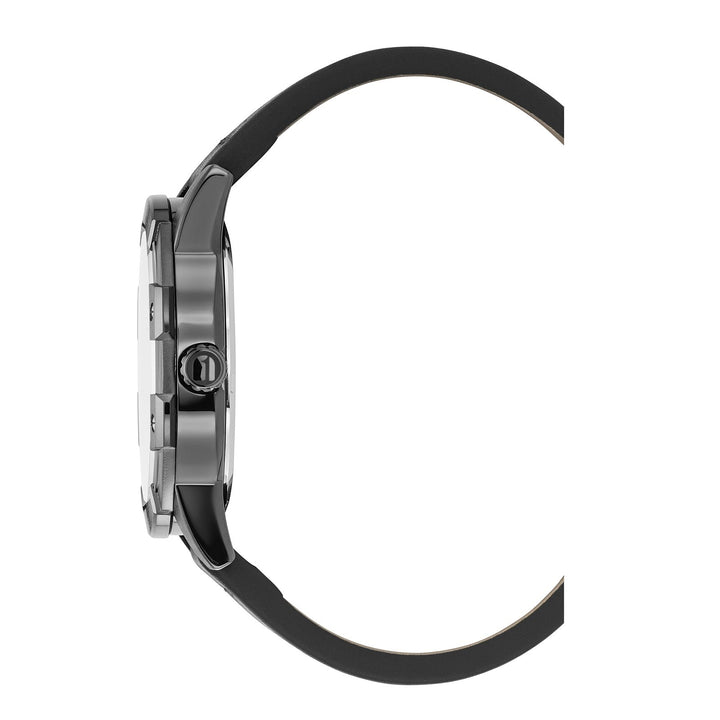Constructed Gray Dial / Black Leather Strap Gray Dial