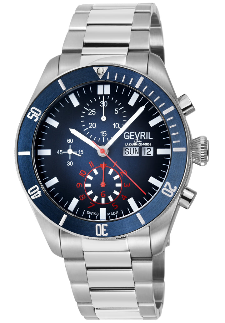 Yorkville - Chronograph Gevril Yorkville Swiss Automatic Chronograph  Watch, SS 