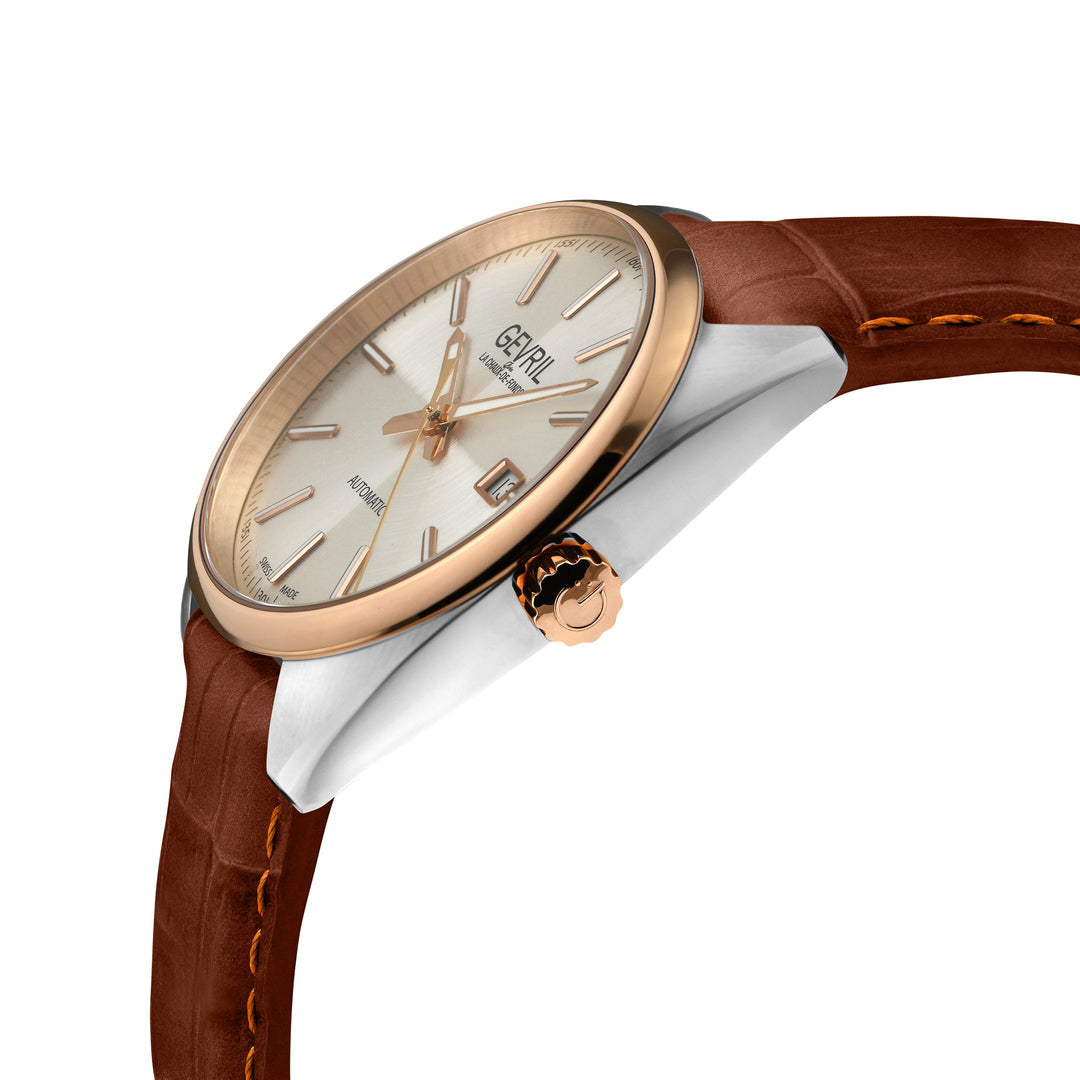 Five Points Swiss Made SW200 Silver Brown | Silver Dial