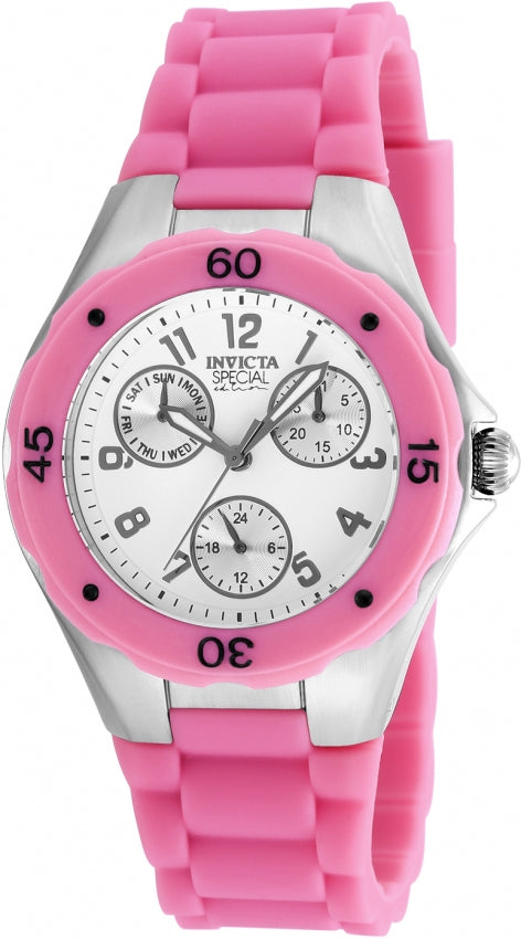 Angel White Dial / Pink Silicone Strap White Dial