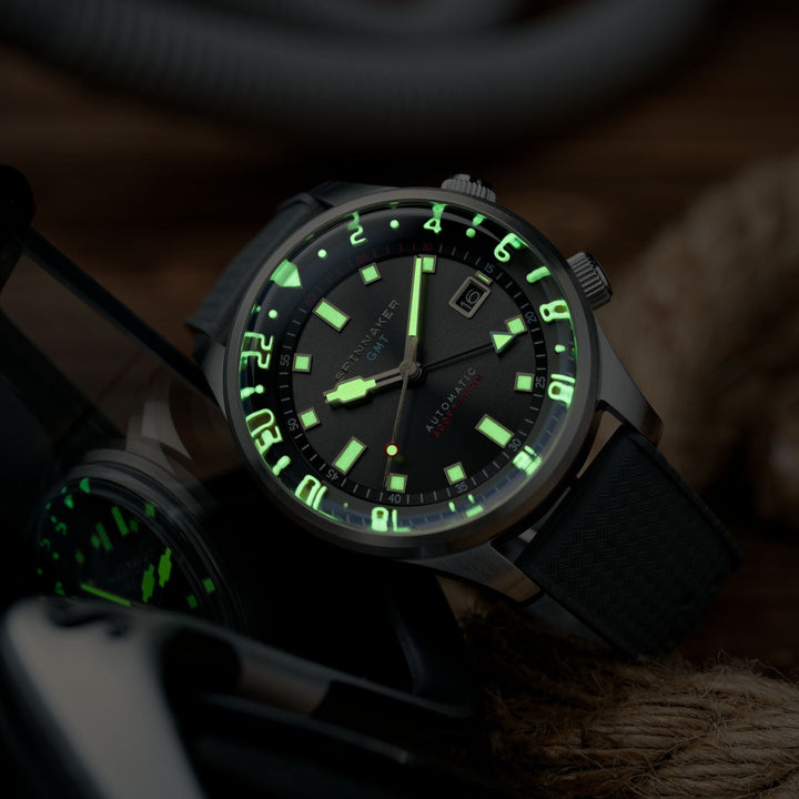 Bradner GMT Automatic Grey / Stainless Steel | Gray Dial
