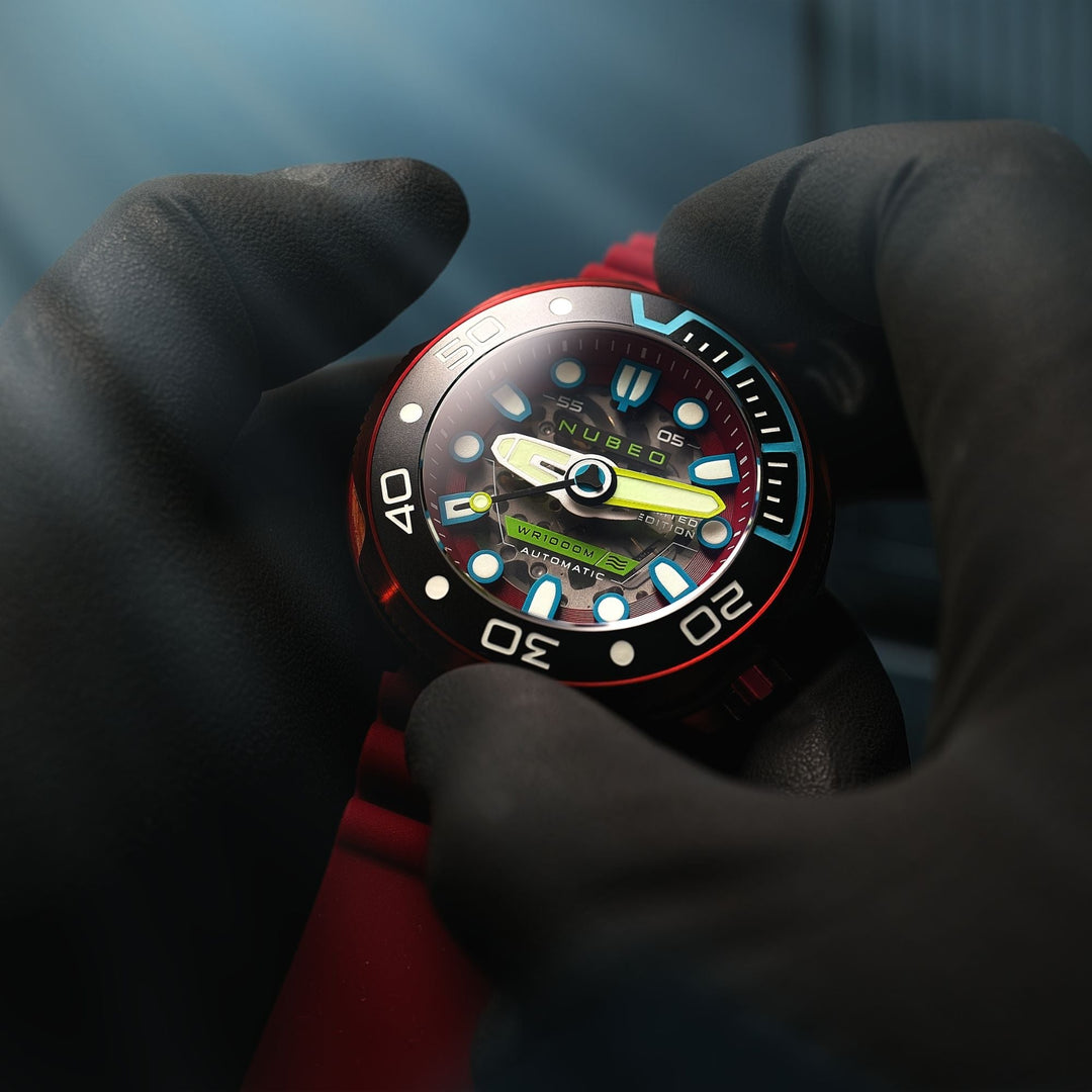 Ventana Skeleton Automatic Limited Edition Set Red / Silicone | Red Dial