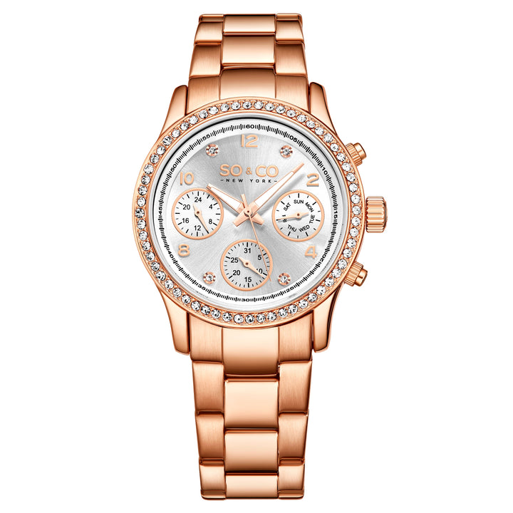 Madison-5567.4 Rose Gold/Stainless Steel | Silver Dial