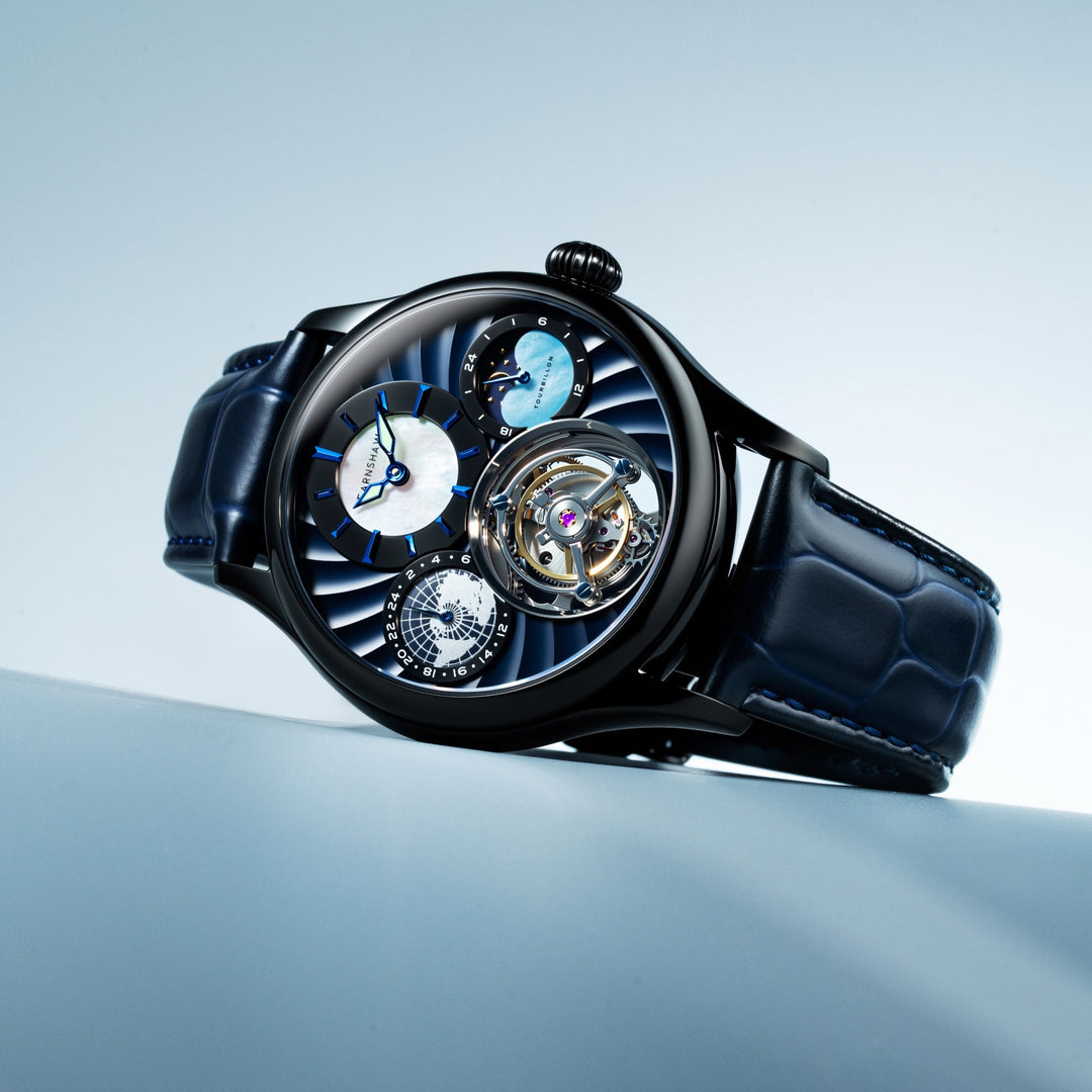 Celestial Huggins Tourbillon Mechanical Limited Edition Blue / Genuine Leather |