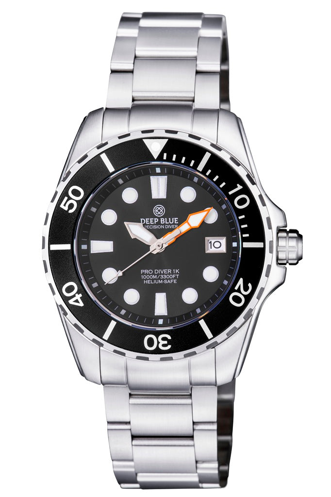 PRO DIVER 1K 1000M AUTOMATIC ALL PURPOSE DIVER STRAP AP DIVER 1000 BLACK BRACELE