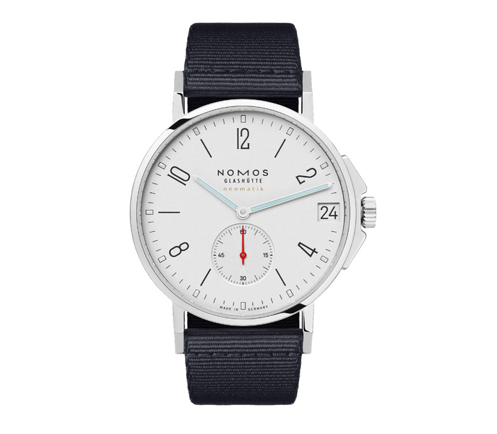 Ahoi Neomatik 38 Date White Dial / Navy Blue Textile Strap Cream White Dial