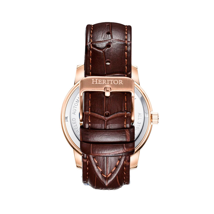 Emmanuel Semi Skeleton Custom Dial Rose Gold/Brown MULTICOLOR Dial