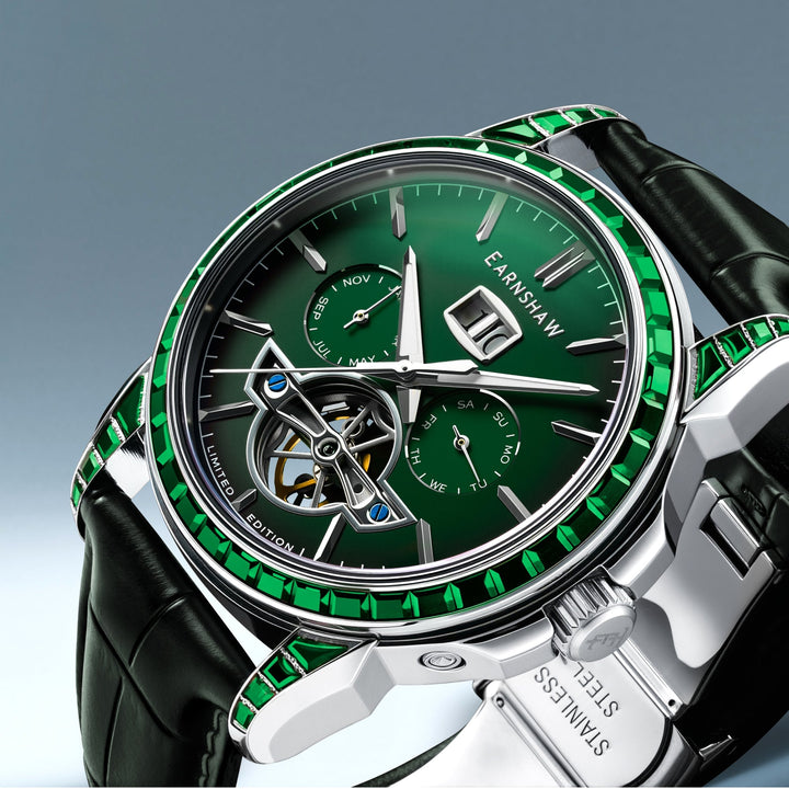 Nobility Nawab Grand Date Calendar Open Heart Automatic Limited Edition Green / 