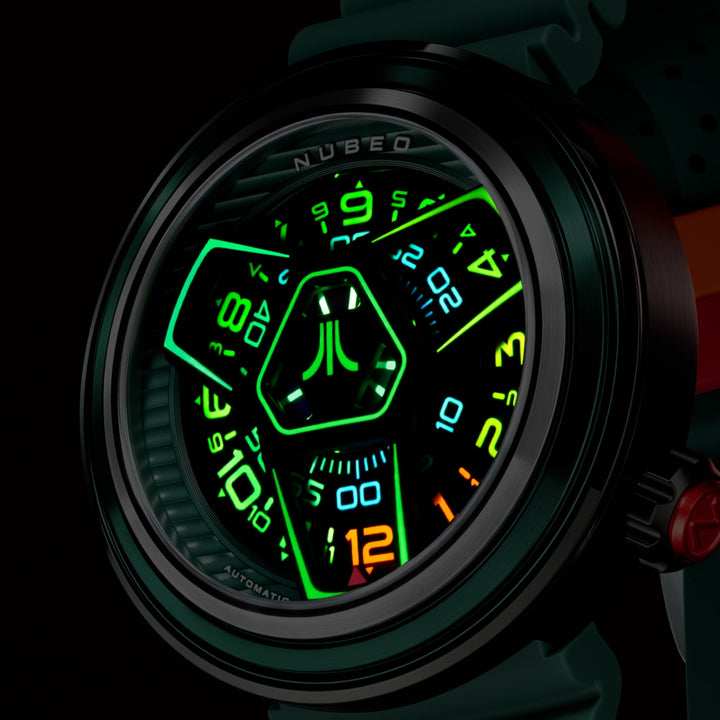Ventana Automatic Atari Retro Gamer Limited Edition Green / Rubber Strap | Green