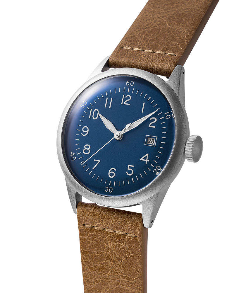 A-11 Tactical Blue / Leather Blue Dial