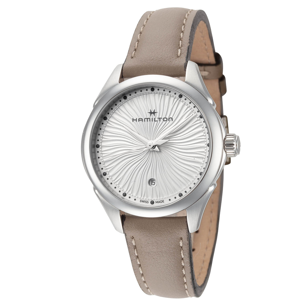 Jazzmaster 30 mm / Silver / Brown Silver Dial