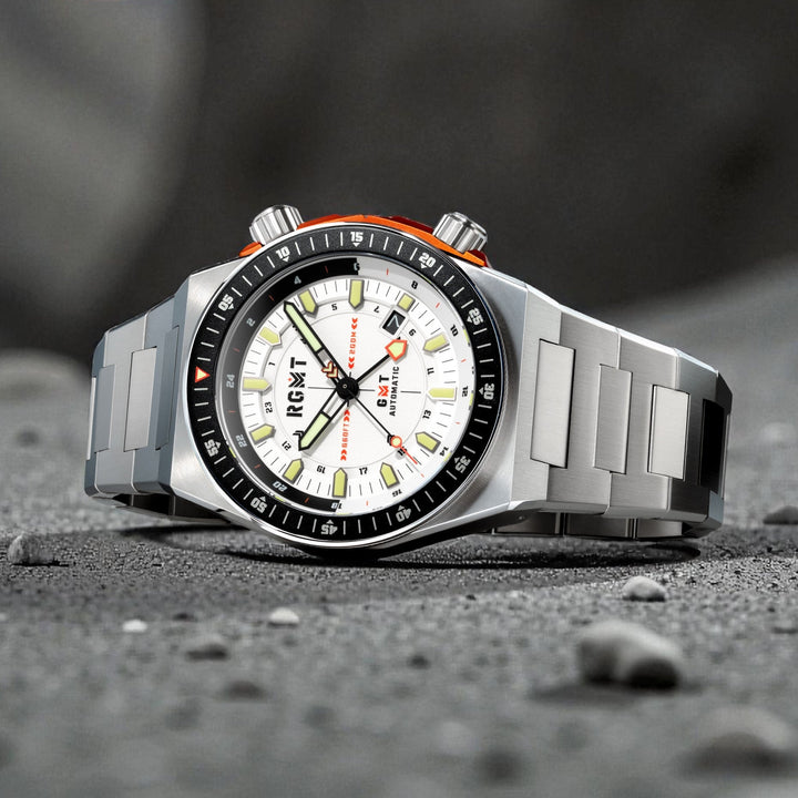 Marksman GMT Automatic White  / Stainless Steel | White Dial