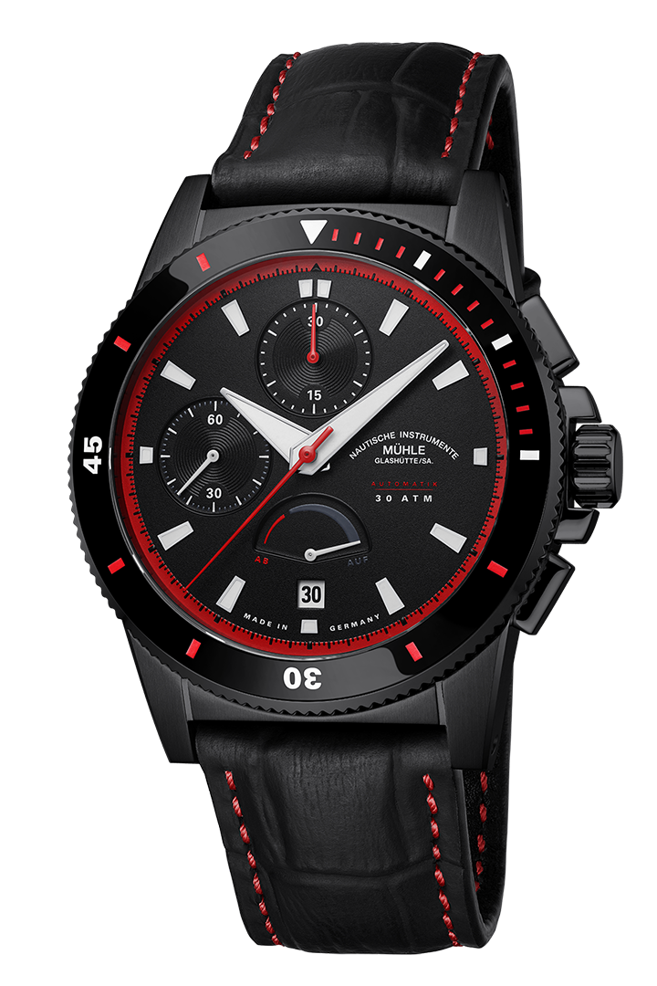 Sportivo Power Black Red / Black Leather | Black Dial